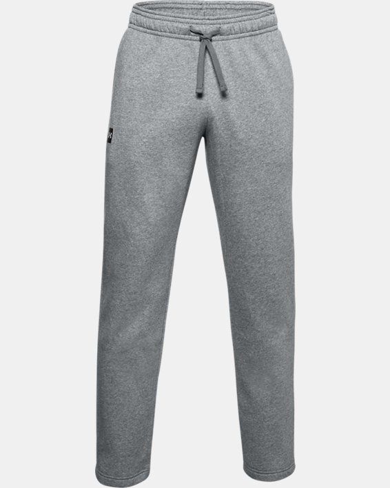 Men's UA Rival Fleece Pants, Gray, pdpMainDesktop image number 4